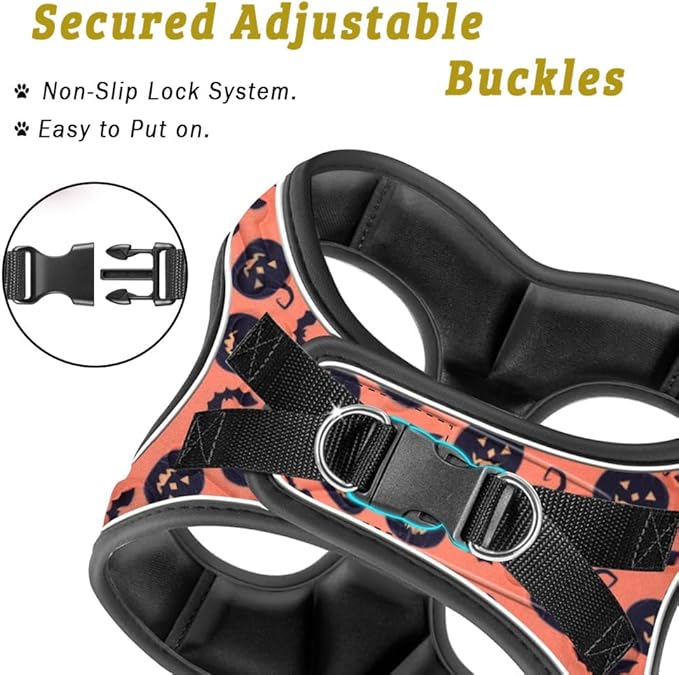 Comfort Fit Dog Harness Soft Padded No Pull Harness with Adjustable Buckles for Small Medium Large Dogs Step in Pet Vest with Easy Control Handle for Walking Jogging Running Training Dogs & Puppies