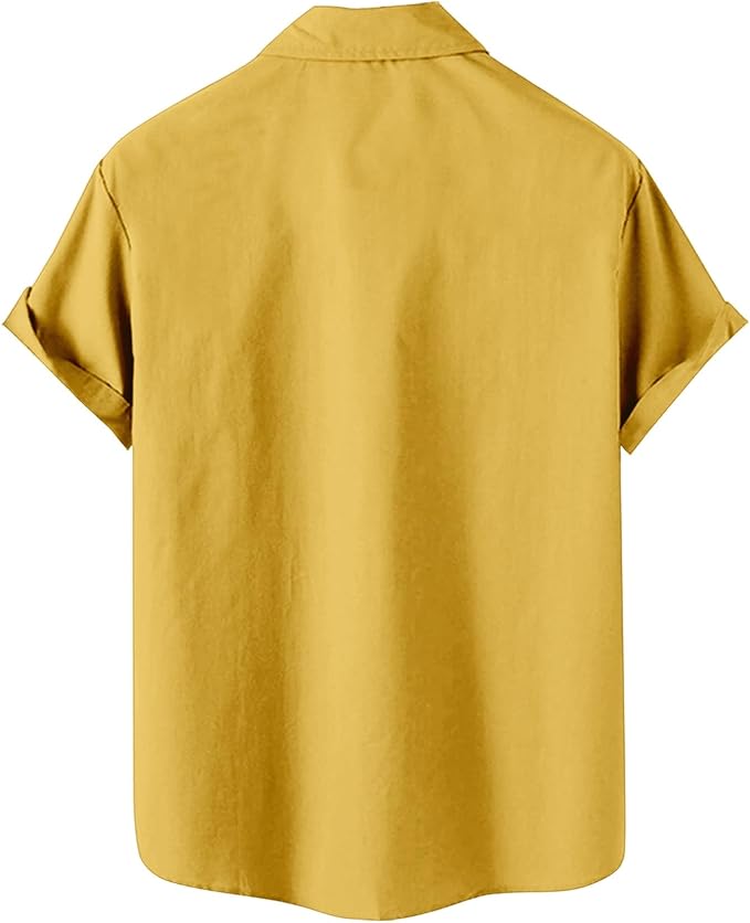 Men’s Hawaiian Shirt Western Cowboy Symmetrical Print Short Sleeve Button Down Casual Beach Holiday Summer Shirt