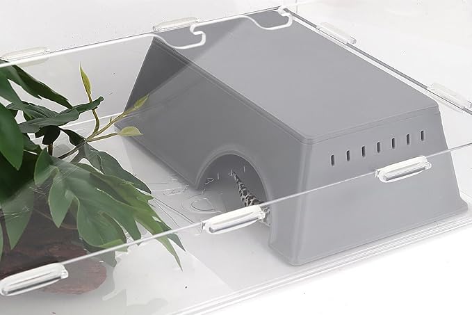 Snake Hide, Leopard Gecko Tank Accessories for Reptile Ball Python Crested Gecko Lizard Bearded Dragon - GrayHideL