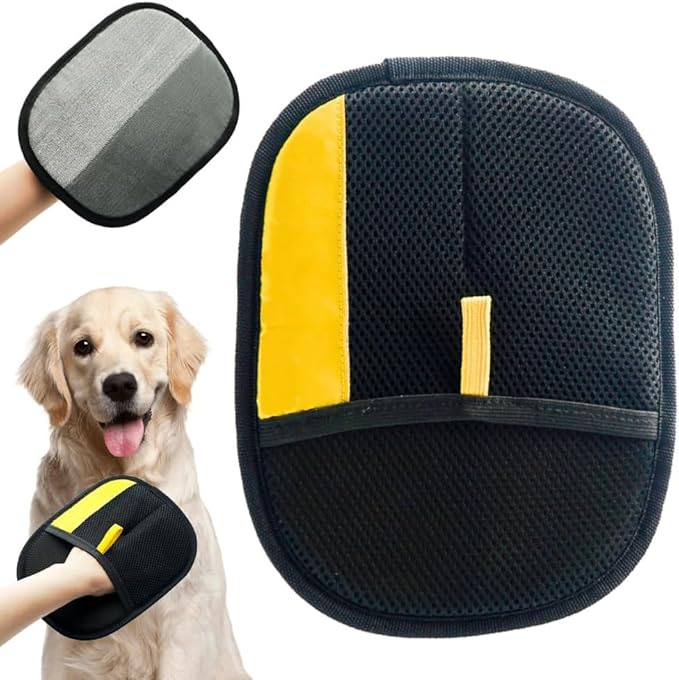 Pet Hair Remover Electrostatic Gloves, Reusable Removal Glove, Pet Hands on for Dogs, Cats & Horses Hair Fur Gentle Deshedding Mitt Massager Remover Double-Sided cat Grooming Gloves for Couch, Carpet