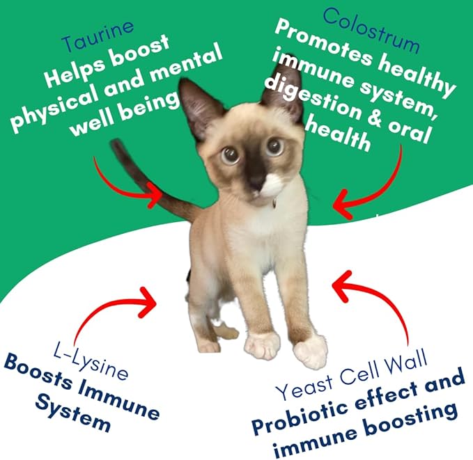 Kitty Up Lickable Cat Treats - Vitality Chicken Puree Squeeze Tubes with Lysine, Taurine & Beta Glucan | Immune Support for Indoor Cats (12 Pack)