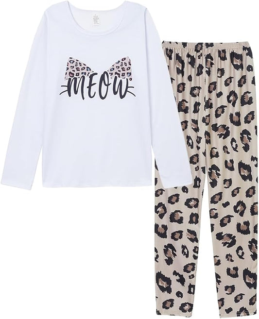 YIJIU Women's Sleepwear Long Sleeve Top and Pants Pajama Set Panda Print Nighty
