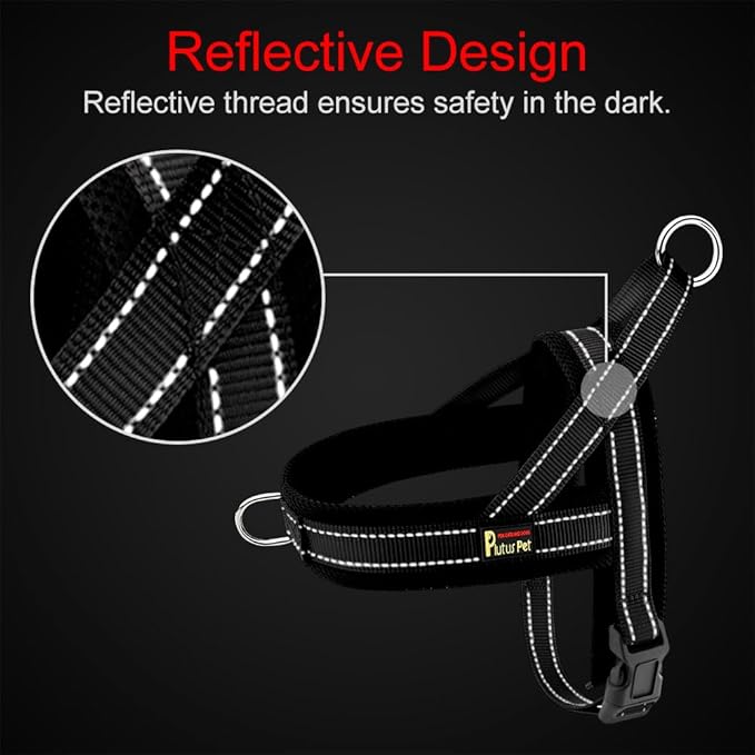 Plutus Pet No Pull Dog Harness with Breathable Mesh Padded, Adjustable Reflective Escape Proof Dog Harness, Quick Fit Dog Vest Harness for Small Medium Large Dogs(XS, Orange)