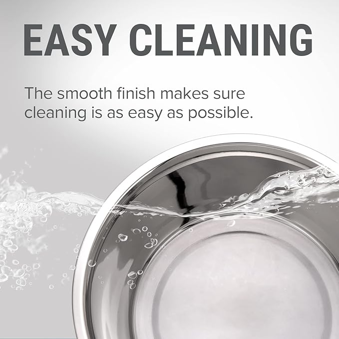 URBUDDIES 1.1 Gallon Extra Large Dog Bowls, 4 Pack, XL Stainless Steel Dog Water Bowls for XLarge Dogs, Polished, Dishwasher Safe, Easy to Clean