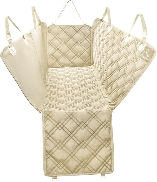 Meadowlark Premium Hammock Dog Car Seat Cover Back Seat, Pet Cover Car Seat Protector, Non-Slip, Dog Stuff, Anti Shock, Water Repellant, Pet Car Seat Cover for Dogs w/Seat Belt & 2 Headrest Covers