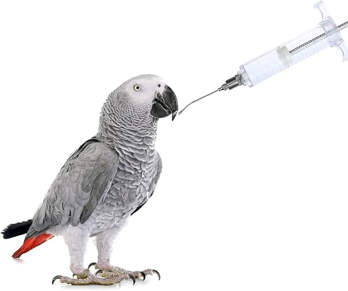 OBANGONG 7 Pcs Bird Feeding Syringe Feeding Tubes for Baby Birds Feeding Spoon used for Pet Sick Bird Parrot feed milk and medicine,20ml,10ml