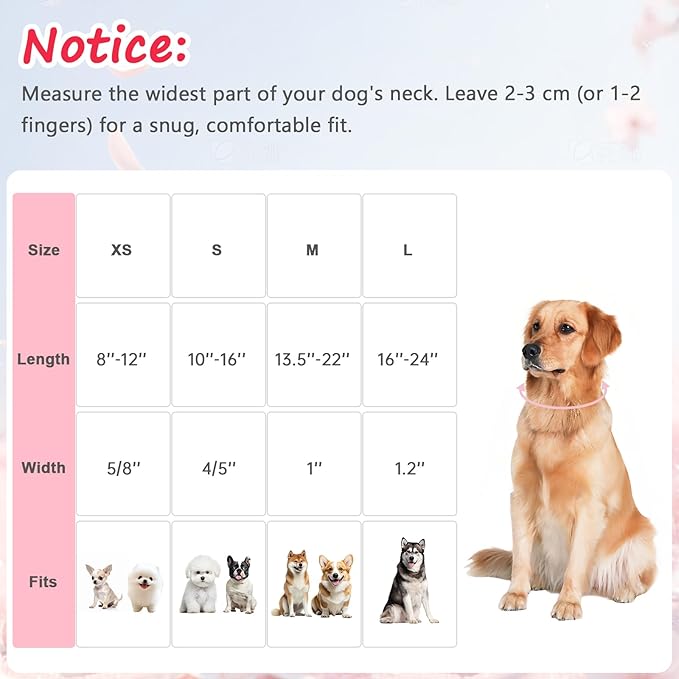 Handmade Cotton Floral Dog Collar,Blooming Pastel Roses Design Collar for Dogs, Breathable, Adjustable, Soft, and Comfortable Collars for Small Dogs, Trendy Daily Wear for Boy & Girl Puppy-S