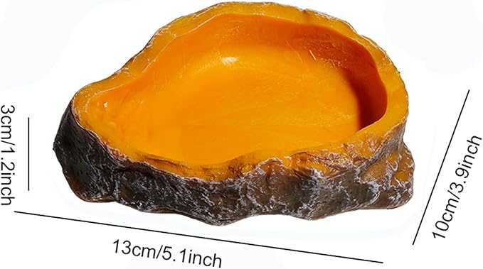 2 Pack Realistic Resin Reptile Food and Water Bowls Natural Simulation Tree Stump Feeding Dishes for Lizards Snakes Tortoises Geckos Decorative Terrarium Landscaping Accessories for Reptile Habitat