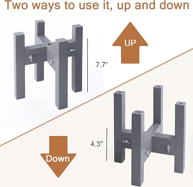 Elevated Dog Bowl Stand,Adjustable Dogs Food Stand for 7”-10” Bowls,Single DogBowl Holder 10” Tall for Medium Dogs Grey