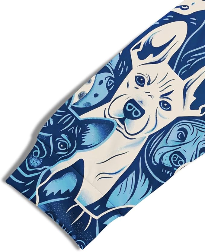 Unisex Adults 3D Dog Cat Printed Hoodies for Men Women Pullover Novelty Sweatshirts with Pockets