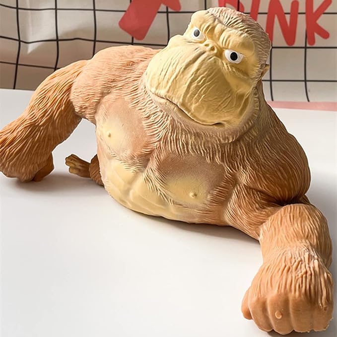 Stretchy Glue-Sand Filled Rubber Gorilla Soft Latex Decompression Doll Toy, Animal High-Elastic Stretchable, Adults' Decompression Toy