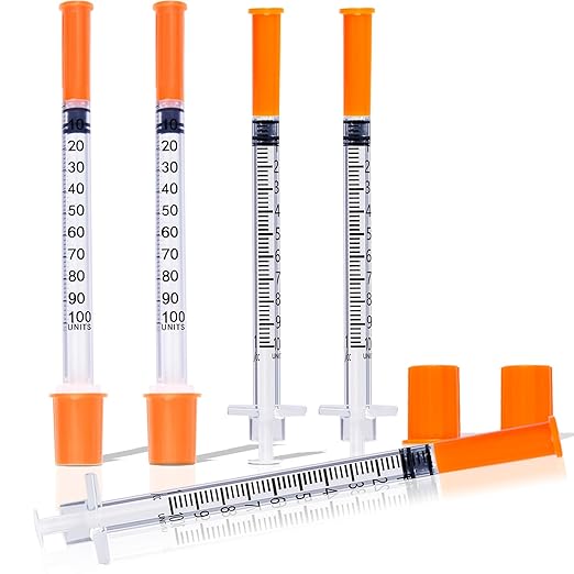 1ML Syringe, Lab Supplies Syringes 29G 5/16 Inch, Individually Wrapped, Pack of 25