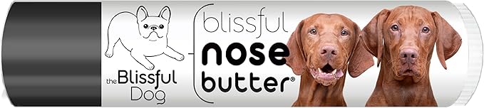 The Blissful Dog Vizsla Nose Butter for Dry, Cracked Skin, Lick-Safe Dog Nose Balm with Moisturizing Shea Butter, Almond, Olive, and Essential Oils, Pet Supplies, Uncented, 0.15 oz.