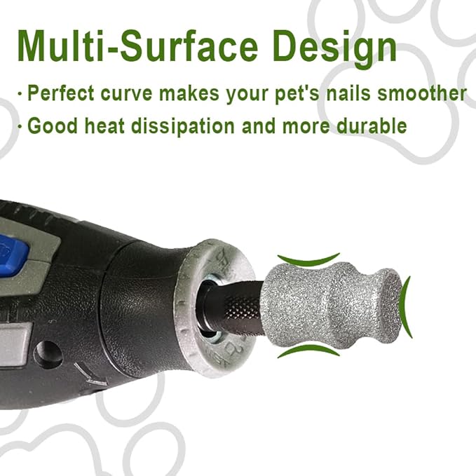 Diamond Dog Nail, 1/8'' Nail Tool for Dogs, for Animals Nail Care & Home Grinder Tools for Dogs Combo G