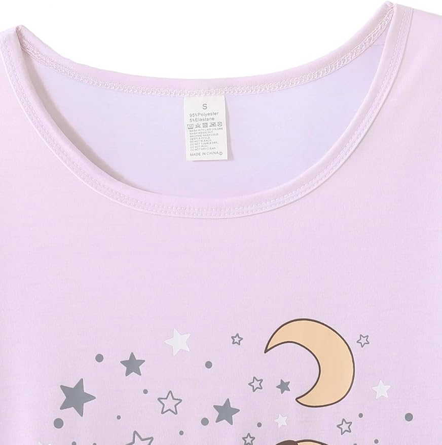 YIJIU Women's Sleepwear Long Sleeve Top and Pants Pajama Set Panda Print Nighty