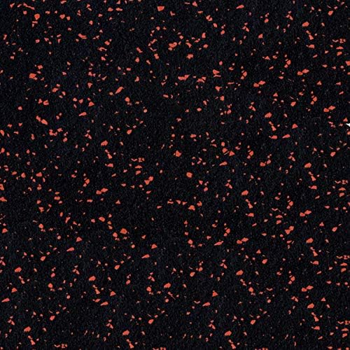 American Floor Mats 1/4in (7mm) Thick 10% Red 4' x 35' Heavy Duty Rubber Rolls, Protective Exercise Mats, Home Gym Rubber Flooring