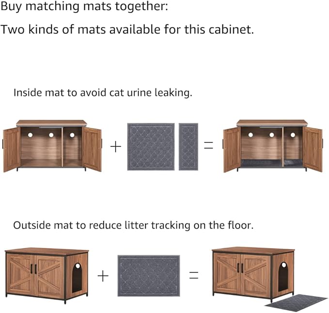 unipaws Top Opening Cat Litter Box Enclosure, Friendly to Elderly People, Waist or Keen Problem People, XL Extra Large Cat Box Furniture, High Jumbo Automatic Litter Box Cover Hidden for Large Cat