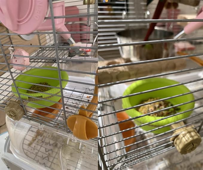 Bird Bath for Cage-4.7" Multi-Function Universal Style Small Tub Bowl for Hang Inside Cage Birdbath Shower for Parrot/Parakeets/Cockatiels/Canary/Budgerigar(Green)