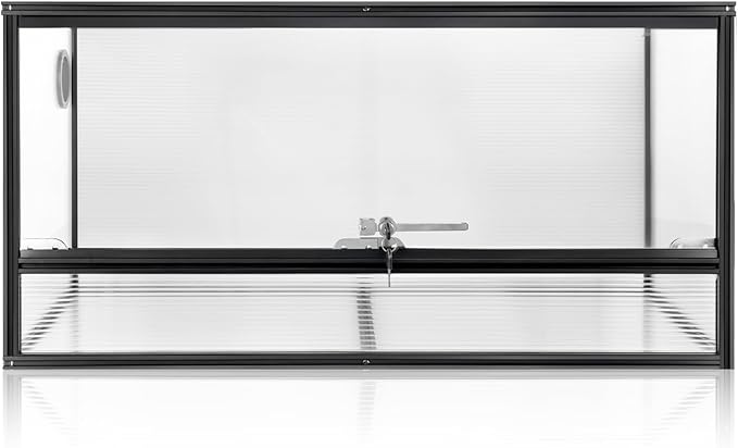 50 Gallon Bearded Dragon Tank, 36"x18"x18" (3x1.5x1.5 ft) Reptile Terrarium, Medium Reptile Enclosure with Aluminum Frame, Mesh Top, Lock Doors