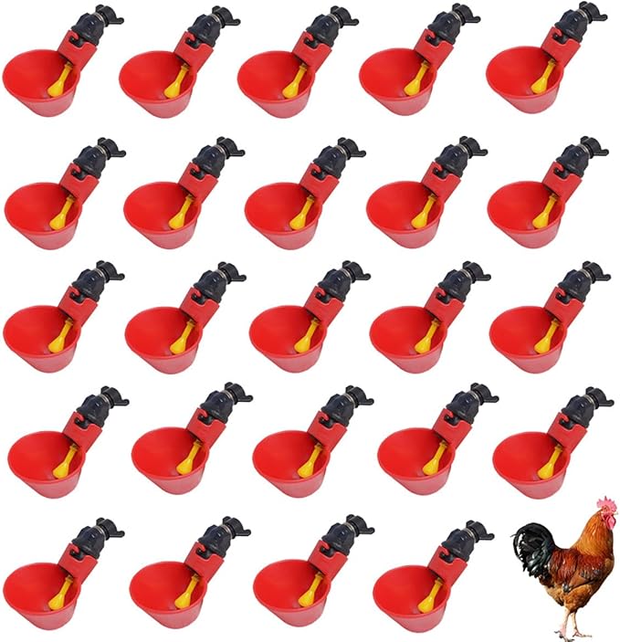 DoubleWood Fully Automatic Poultry Drinking Machine Chicken Drinking Cup, Chicken Drinking Watering Cups/Poultry Drinking Machine (24)