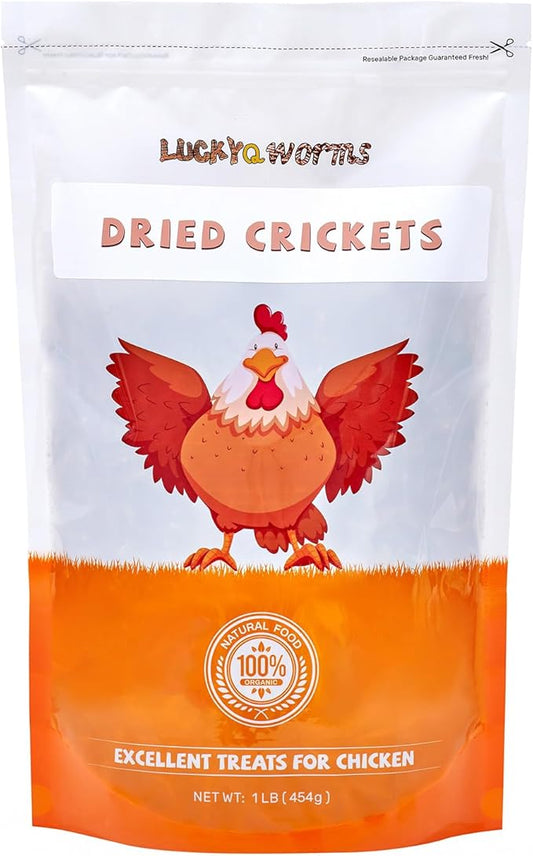 Dried Crickets 1 lb for Chickens, Wild Birds, Hedgehogs, Reptiles, Lizards, Bearded Dragons, Fish, Turtles - High Protein Natural Insect Food Resealable Bag