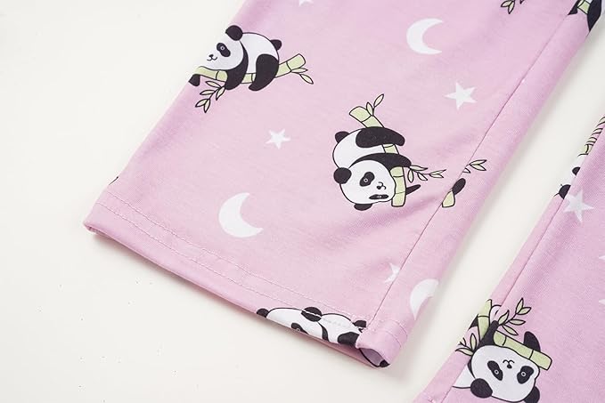 YIJIU Women's Sleepwear Long Sleeve Top and Pants Pajama Set Panda Print Nighty
