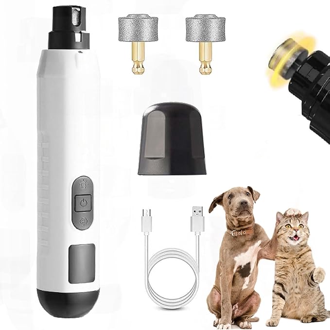 Silent Groom Pro Nail Grinder, 2026 New Silent Groom Pro Nail Grinder for Dogs, Grinder Cordless with 5 Speeds & LED Light, Silent Pro Groom for Dogs and Cats(Replacement Grinding Heads)