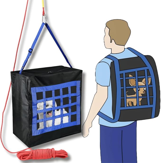 Emergency Pet Evacuation Bag Small up to 50 Pound - Fire Safety Survival Device for Pets - Pet Rescue Go-Bag - Pet Carrier - Fire Emergency Tool for Dogs & Cats - Home Fire Safety Device