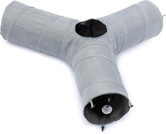 PAWZ Road Cat Tunnel Collapsible 3 Way Cat Play Tube 10.5 Inches in Diameter