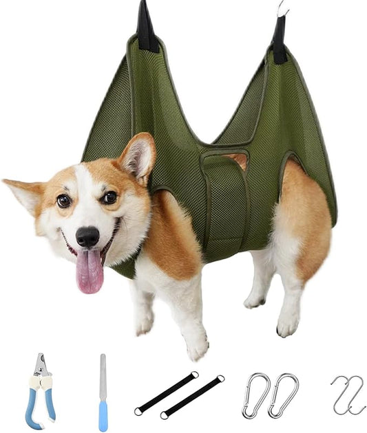Dog Grooming Hammock for Trimming Nails and Ear/Eye Care, Sling for Grooming with Nail Clipperse
