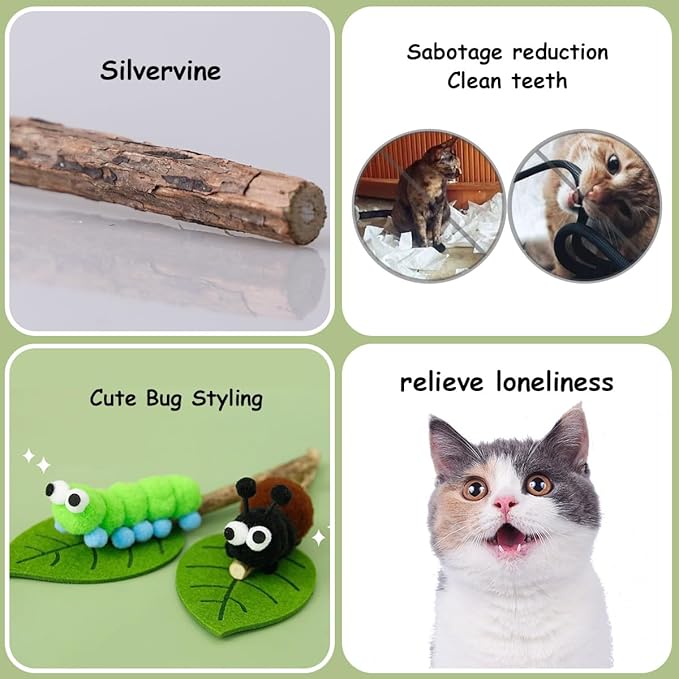 PAZ'S GIFT Catnip Toys - Cat Kick & Rope Toys for Indoor Play, Cat & Kitten Teething Chew Toys for Aggressive Chewing & Teeth Cleaning (Mouton Polygonum Velvet)