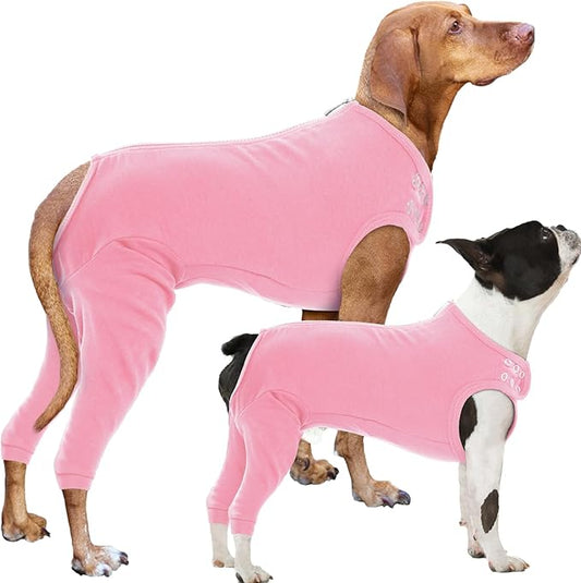 Nanaki Dog Wound Care Shirt, Dog Leg Sleeve To Stop Licking Rear Leg And Abdomen, Doggy Surgery Suit Female Spay,Doggy Onesie For Surgery Female Male, Pet Surgical Recovery Suit Pet Wound Heal Clothes