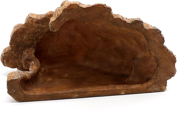 Gecko Hide Shale Scape Step Ledge, Reptile Cave Hideout Tank Accessories Decorations, Great for Reptiles, Amphibians, Leopard Gecko, Lizard, Frogs, Turtle (Small-7.3 * 4.4 * 3)