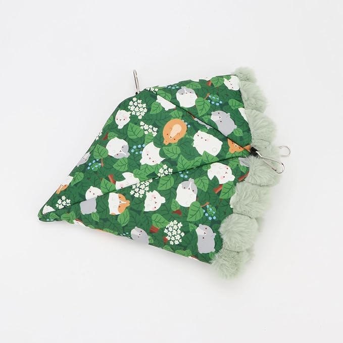 Wontee Bird Nest House Winter Warm Hanging Hammock Bird Bed Snuggle Hut for Parakeets Budgies Caique Conures Cockatiels (Medium, Green)