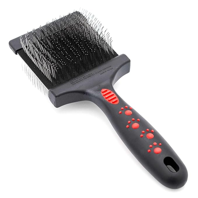 Jeffers Pet Double Sided Grooming Slicker Brush for Dogs, Cats, Puppies – Flexible Head with Stainless Steel Pins – Detangler Tool for Mats, Loose Fur, Shedding – Home or Professional Use - Large