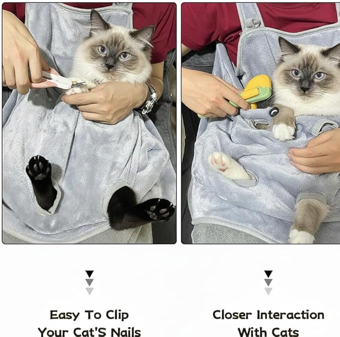 Cat Apron Carrier, Pet Sleeping Bag, Kitten Hands-Free Soft-Sided Carrier Pouch Sling for Small Sized Animals Cat Carrier Pouch Pet Sling Carrier for Small Sized Animals (A,1Pcs)