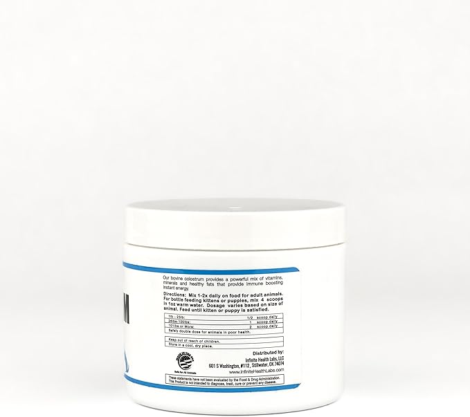 Bio-Active Bovine Colostrum for Dogs, Cats, Puppies, Kittens & Pets - Daily Colostrum Powder Supplement 40g (80 Servings)