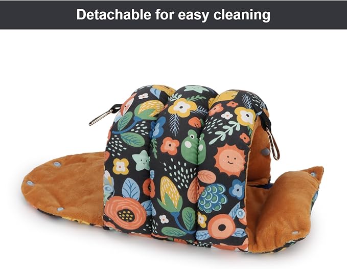 Wontee Bird Nest House Winter Warm Snuggle Hut Bird Bed Hanging Hammock for Parrots Budgies Parakeets Caique Senegal Cockatiels Conures (Small, Black)