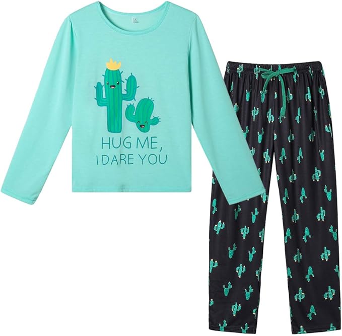 YIJIU Women's Sleepwear Long Sleeve Top and Pants Pajama Set Panda Print Nighty