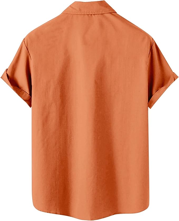 Men’s Hawaiian Shirt Western Cowboy Symmetrical Print Short Sleeve Button Down Casual Beach Holiday Summer Shirt