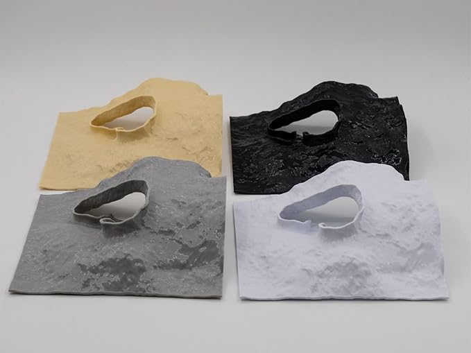 Reptile and Shrimp Hide Cave, 3D Printed Aquarium Decor for Bearded Dragon Snake, Fish Tank Accessories Terrarium Corner Shelter (Gary, one Size)