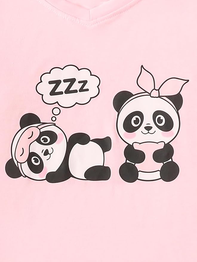 YIJIU Women's Sleepwear Long Sleeve Top and Pants Pajama Set Panda Print Nighty