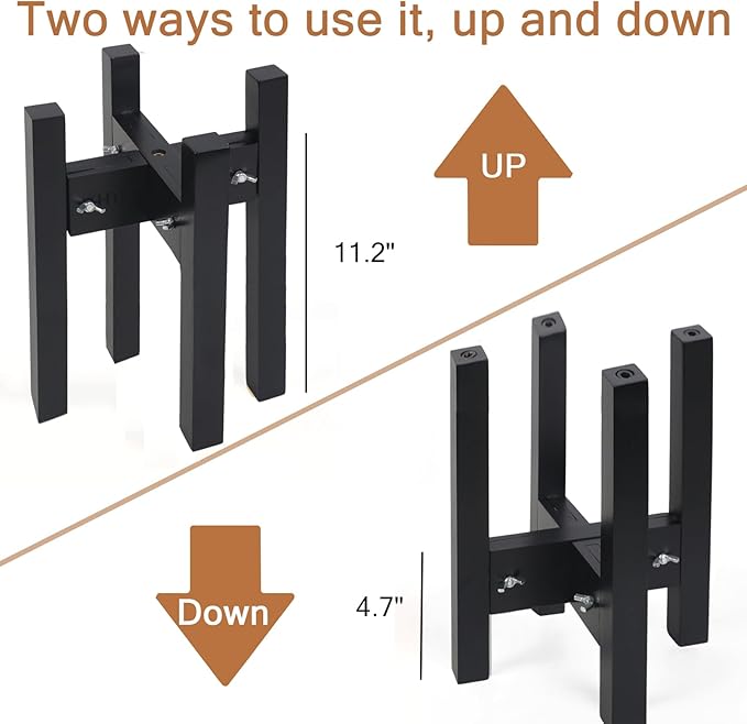 Elevated Dog Bowl Stand,Adjustable Dogs Food Stand for 8”-11” Bowls,Single DogBowl Holder 14” Tall for Large Dogs Black