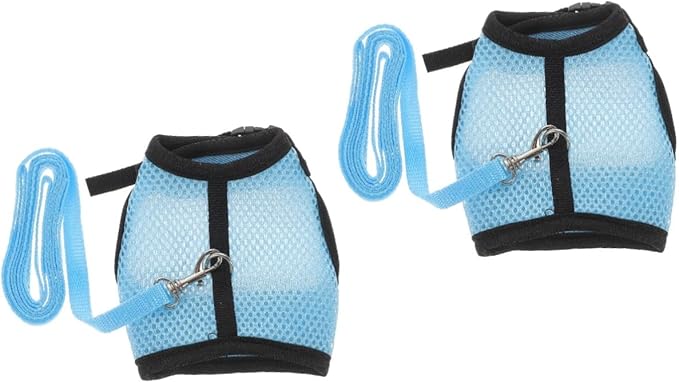 Guinea Pig Harness and Leash Set Soft Mesh Small Animal Vest Adjustable Comfortable Pet Harness Leash for Guinea Pigs Rabbits Hamsters Small Pets
