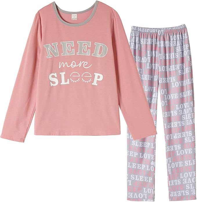 YIJIU Women's Sleepwear Long Sleeve Top and Pants Pajama Set Panda Print Nighty