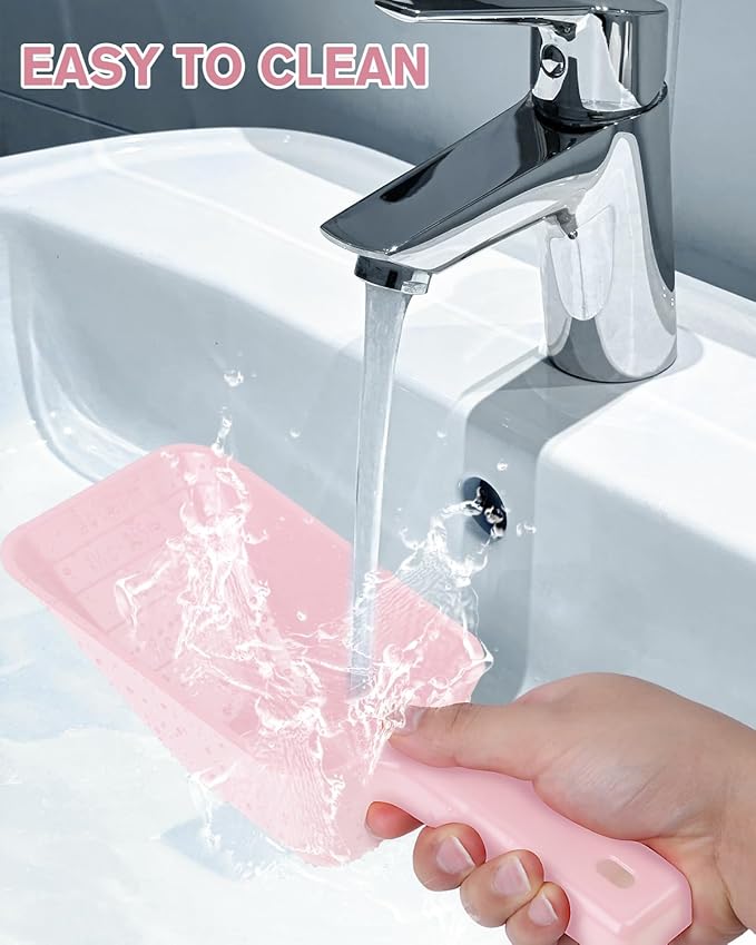 2 Cup Dog Food Scoop(2 Pack), Plastic Pet Food Scoop with Measuring Lines for Accurate Pet Food Portions,Dishwasher Safe (Pink)