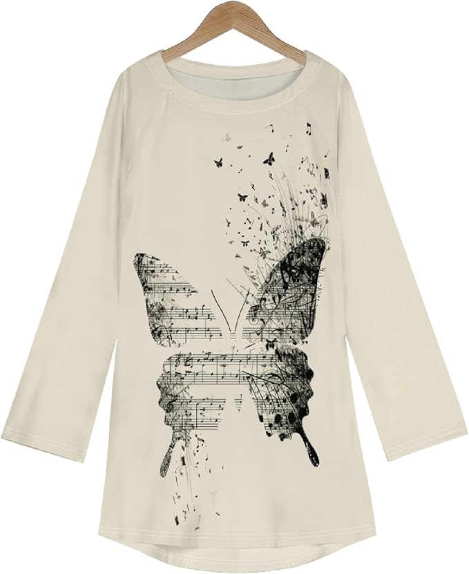 MARSVOVO Women Novelty Graphic Plus Size Sweater Crewneck Long Sleeve Cute Printed Loose Fit Casual Fall Sweaters Top