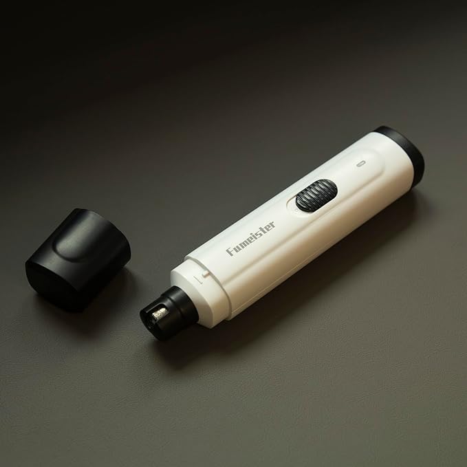 Pet Nail Grinder for Dogs - Quiet 2-Speed Type-C Rechargeable Dog Nail Trimmer, Low Noise Paw Grooming for Dogs & Cats (White)