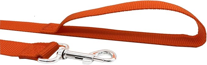 Nylon Dog Training Leash, Traction Rope, 4Ft /5 Foot /6 Feet Long, 5/8 inch 3/4 Inch 1 Inch Wide, for Small and Medium Dogs (5/8'' x 4 FT, Orange)