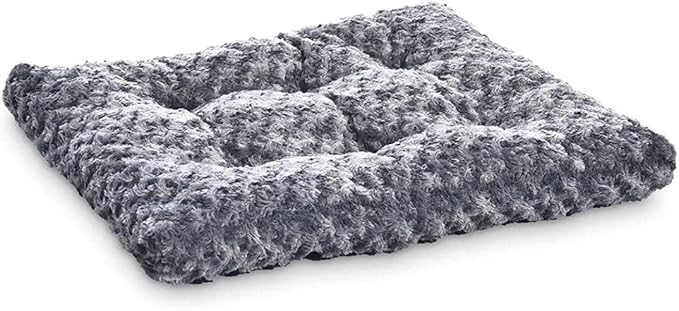 Amazon Basics Cat and Dog Bed and Crate Pad, Machine Washable, Indoor, 46 x 29 x 4 inches, Gray